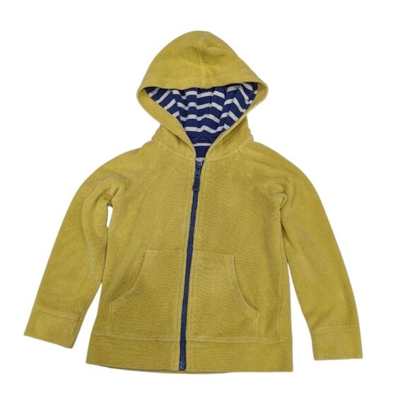 Mini Boden Other - Mini Boden Yellow Towelling Hoodie Jacket Beach swim Cover Up Kids Girl Size 4 5
